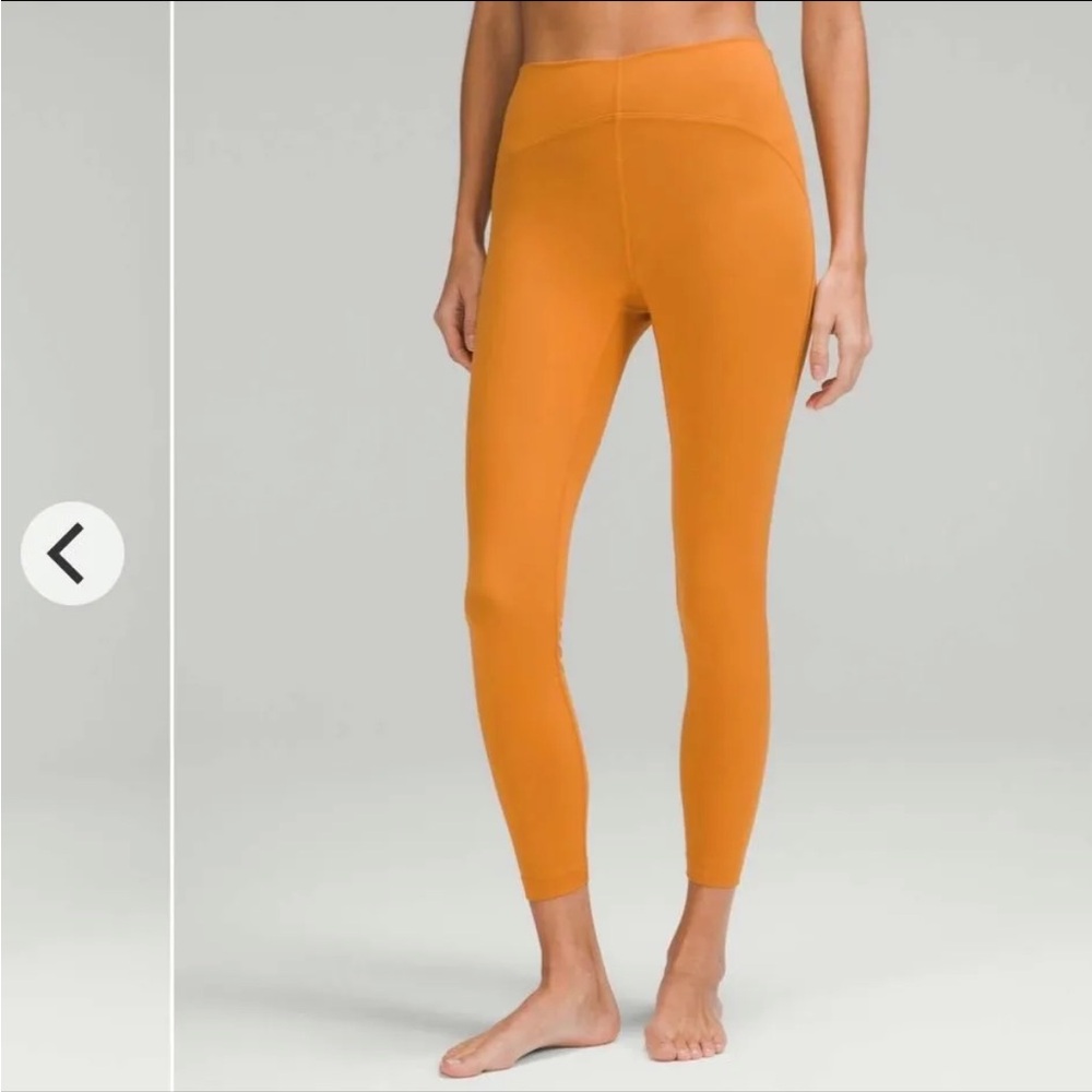 Lululemon InStill High-Rise Tight 25" Autumn Orange NWT + Shopping Bag Size 10